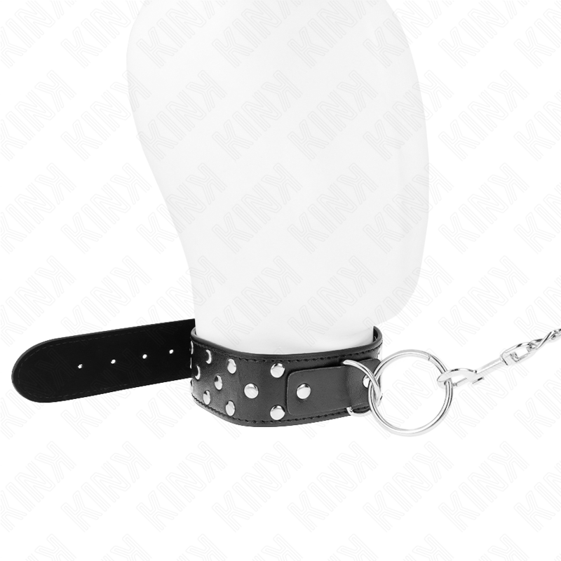 Ringnietenkette mit Gürtel 65 cm schwarz verstellbar 36-50 cm x 3,8 cm