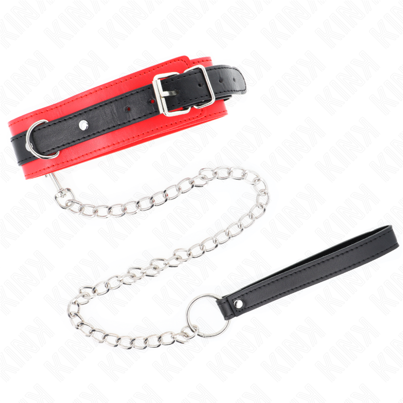 Basismodell Halsband mit Leine 65 cm Modell 3 rot 53 x 5 cm