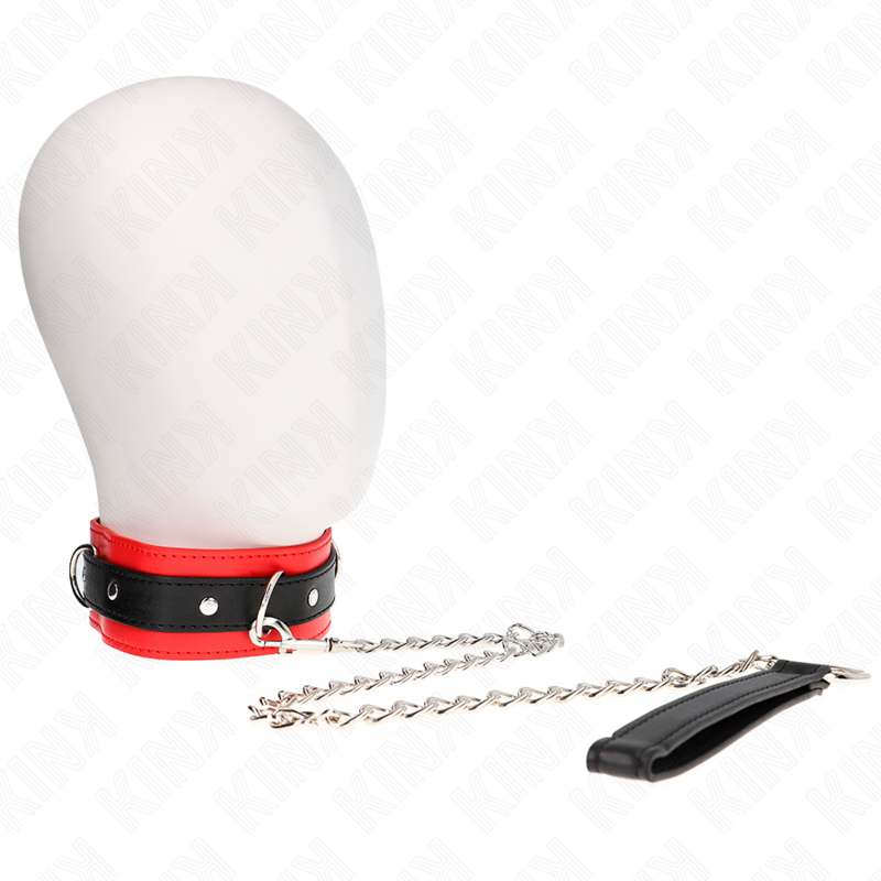 Basismodell Halsband mit Leine 65 cm Modell 3 rot 53 x 5 cm