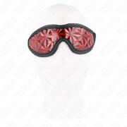 Rotes Haarband mit Rautenmuster 20,5 x 6 cm