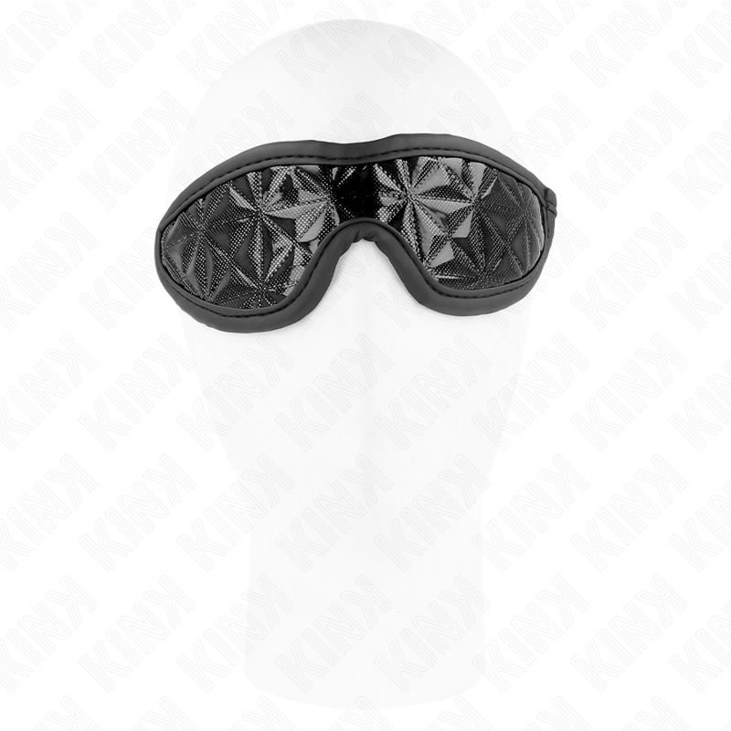 Schwarzes Stirnband mit Rautenmuster 20,5 x 6 cm