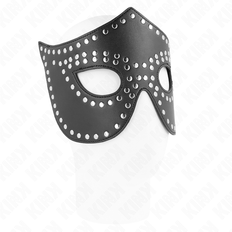 Kunstledermaske mit Nieten Modell 2 30 x 12 cm