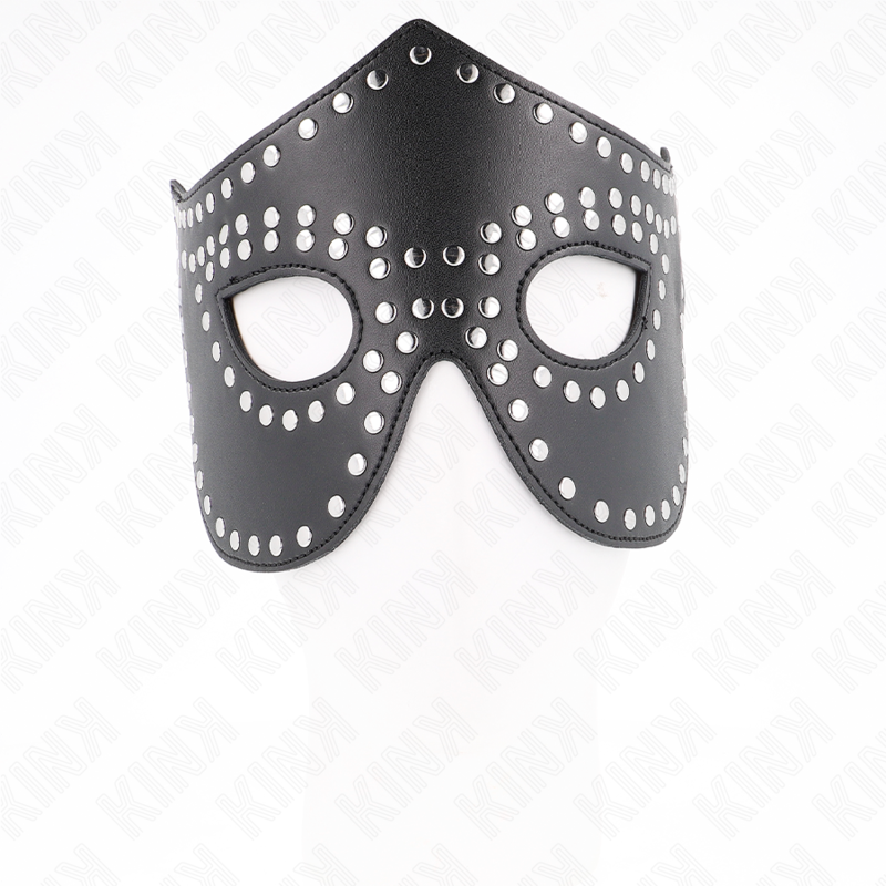 Kunstledermaske mit Nieten Modell 2 30 x 12 cm