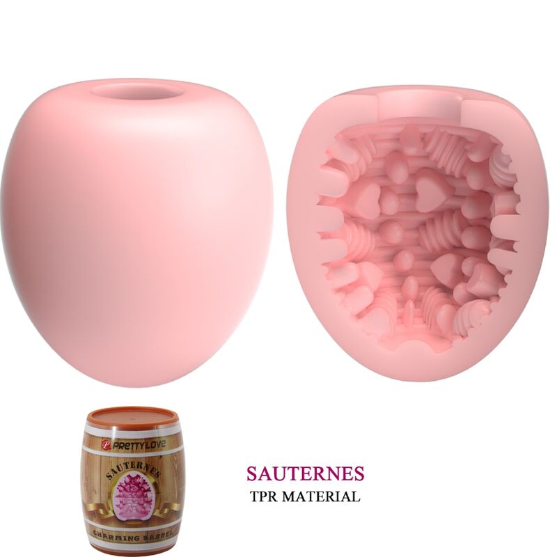 Männlicher Masturbator, rosa Ei, Modell 2