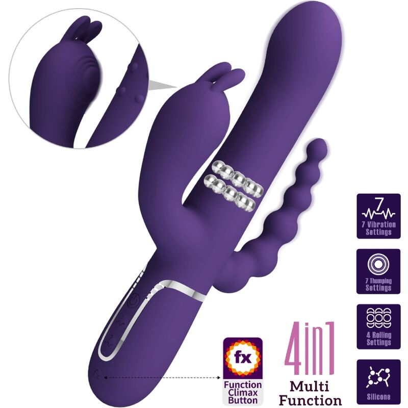 Cammy 4-in-1 Multifunktions-Dreifachvibrator Lila