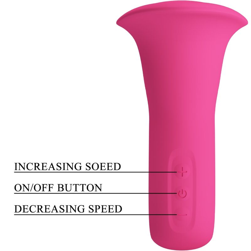 Clyde Oralvibrator Vibrierende Zunge 12 Vibrationen Rosa