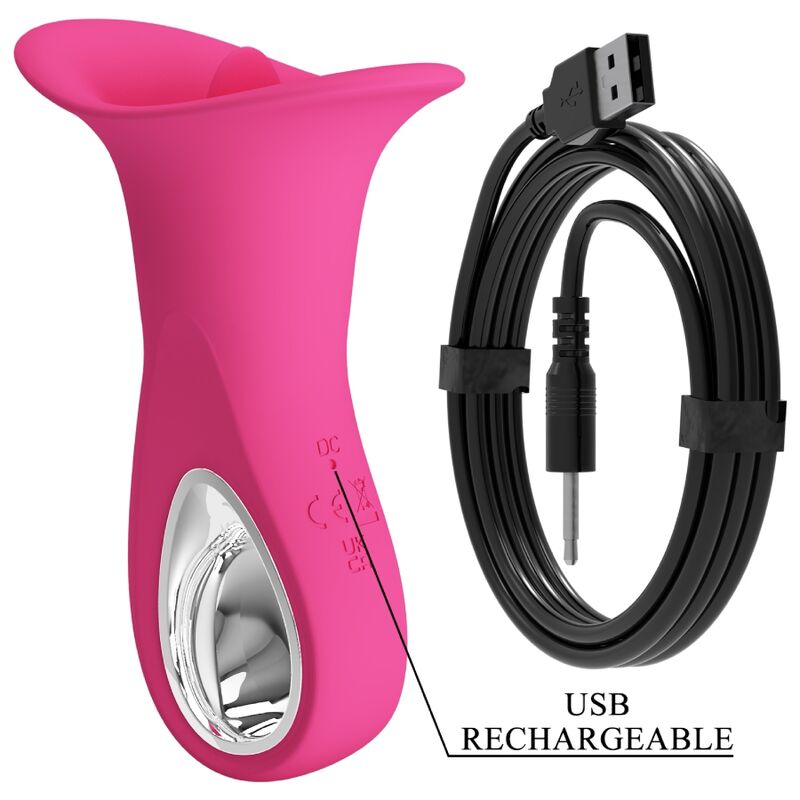 Clyde Oralvibrator Vibrierende Zunge 12 Vibrationen Rosa