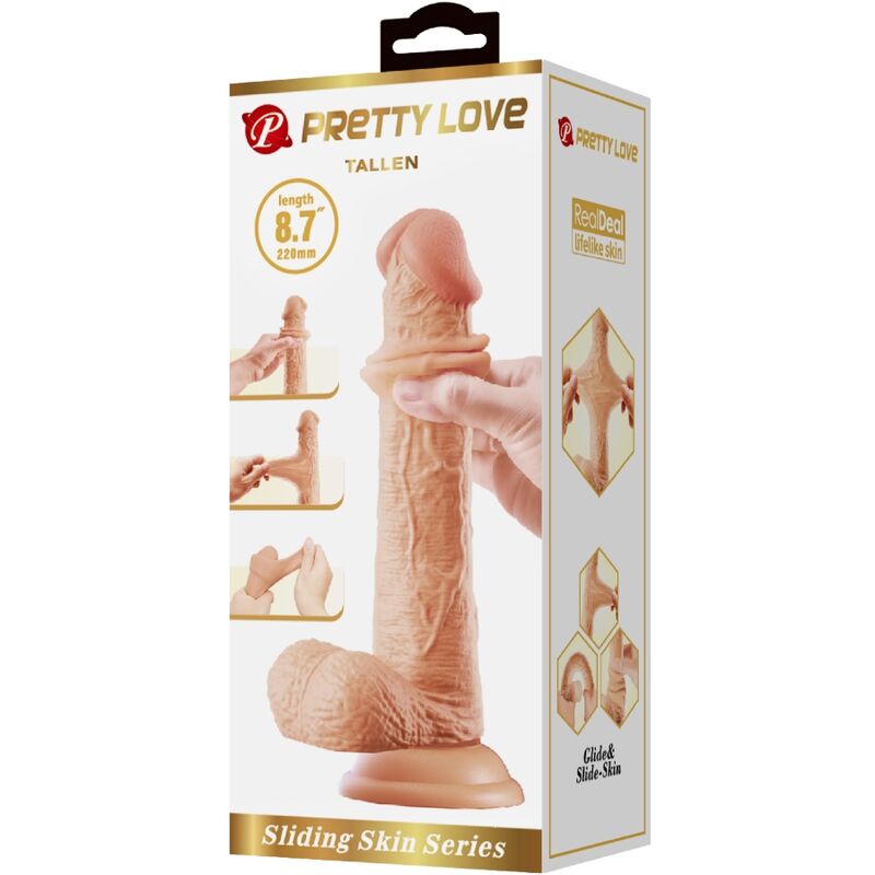 Großer realistischer Dildo 22 cm hautfarben