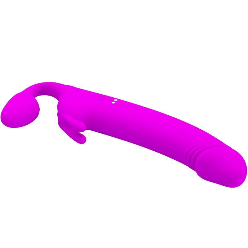 Zanini trägerloser Strap-on 10 Vibrationen lila
