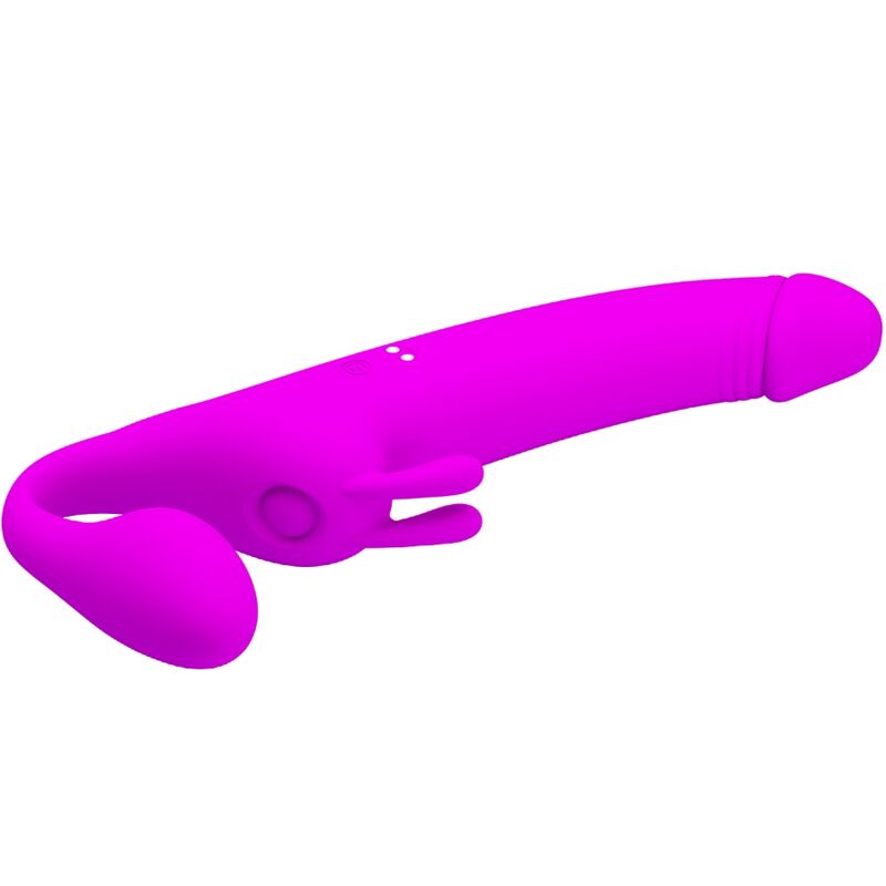 Zanini trägerloser Strap-on 10 Vibrationen lila