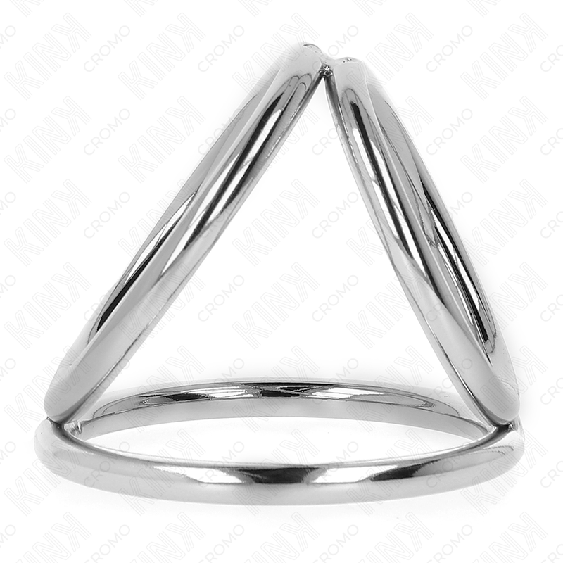 Dreifacher Penisring aus Chrommetall, 3,2 cm bis 4,5 cm