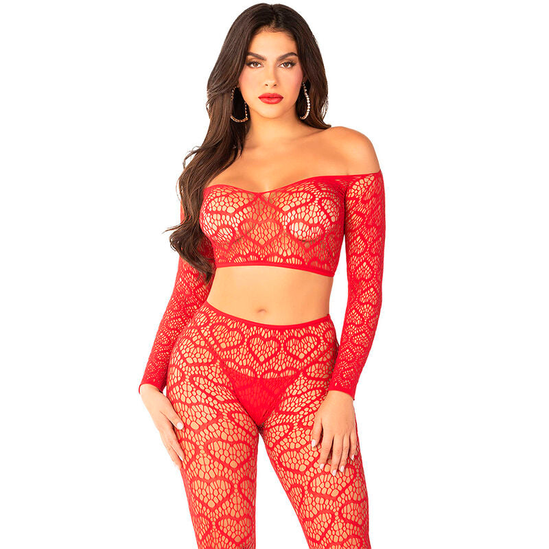Crop Top + rote Hose Einheitsgröße