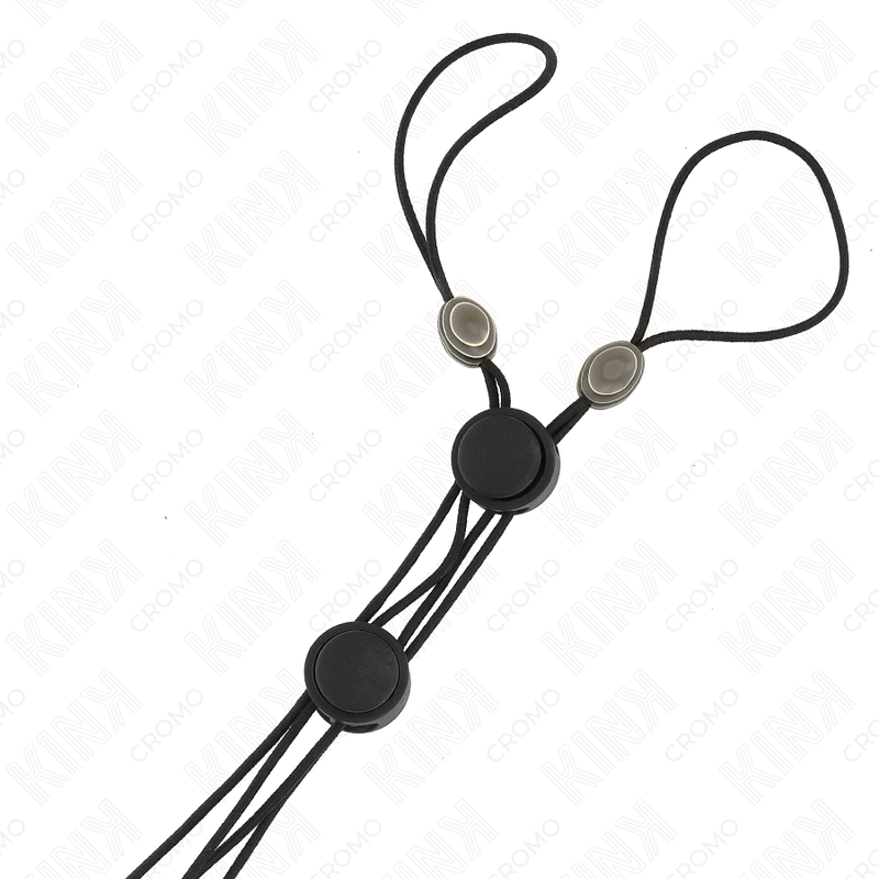 Schwarze Nippelklemmen mit schwarzem Gummiband