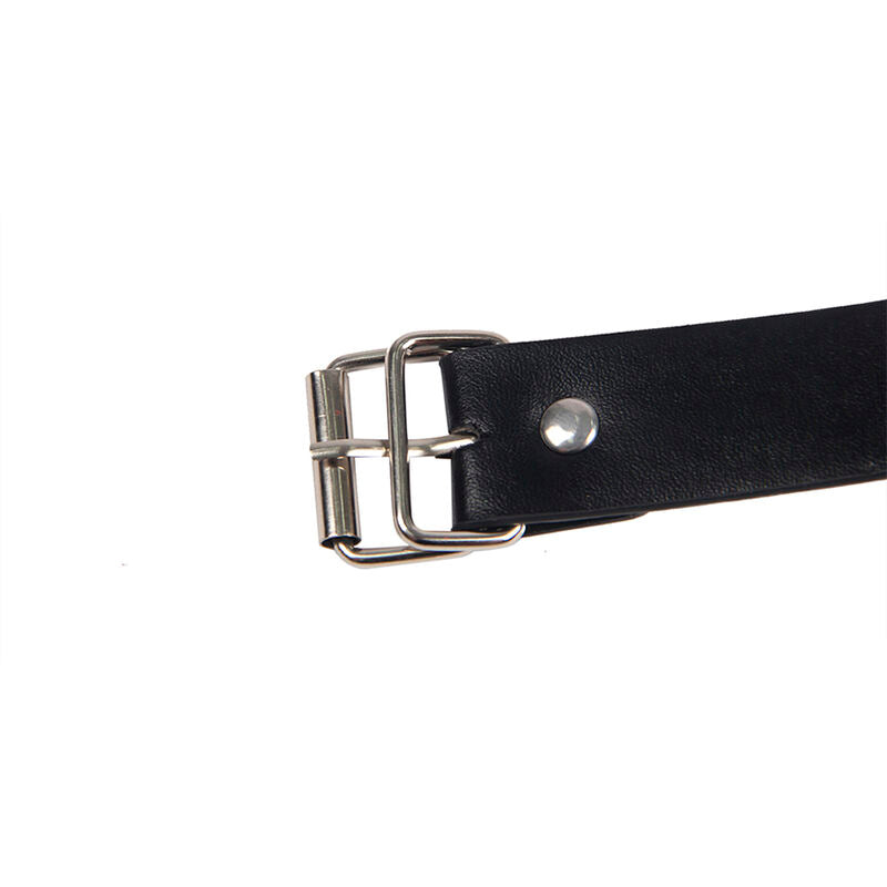 953720 schwarze Bondage-Nippelklemmen aus Leder, Einheitsgröße