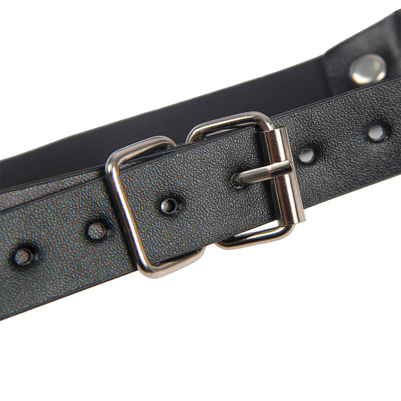 953720 schwarze Bondage-Nippelklemmen aus Leder, Einheitsgröße
