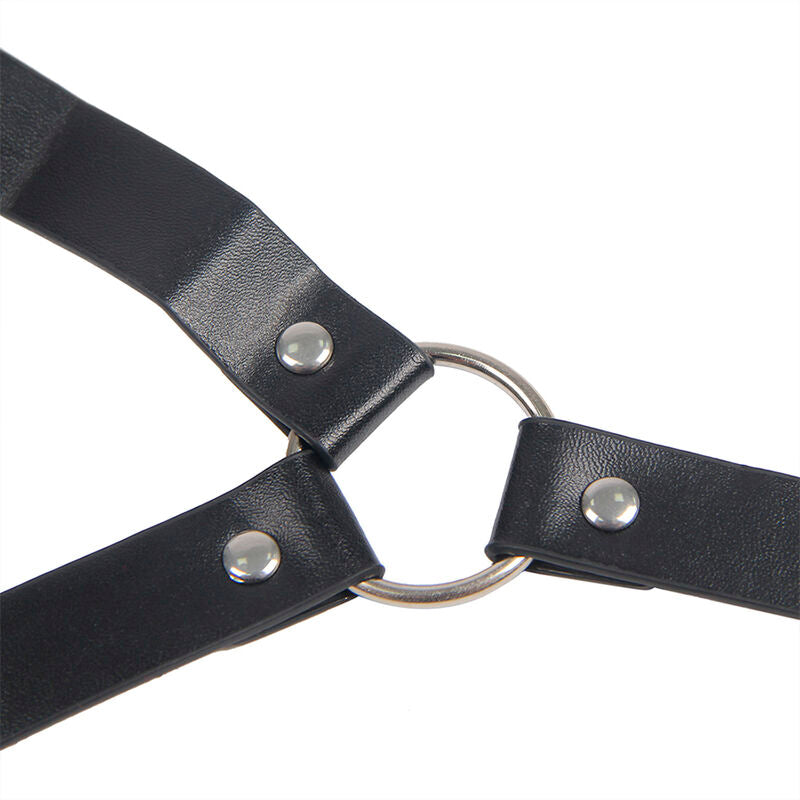 953720 schwarze Bondage-Nippelklemmen aus Leder, Einheitsgröße