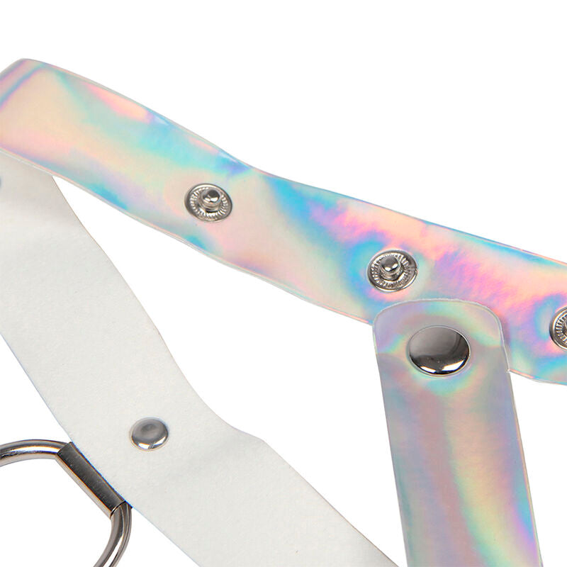 953737 Brustharnisch mit Ringen und Ketten Silber Einheitsgröße
