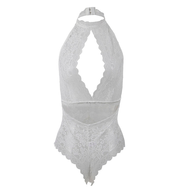 953867 weißer Spitzenbody L/XL