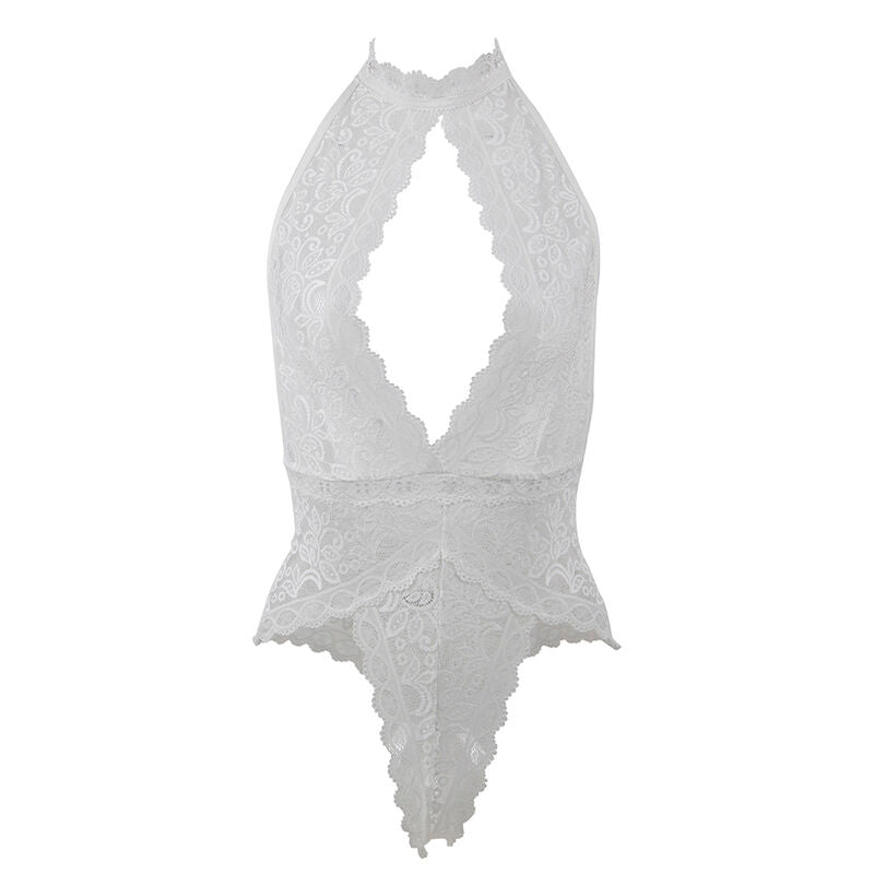 953867 weißer Spitzenbody L/XL