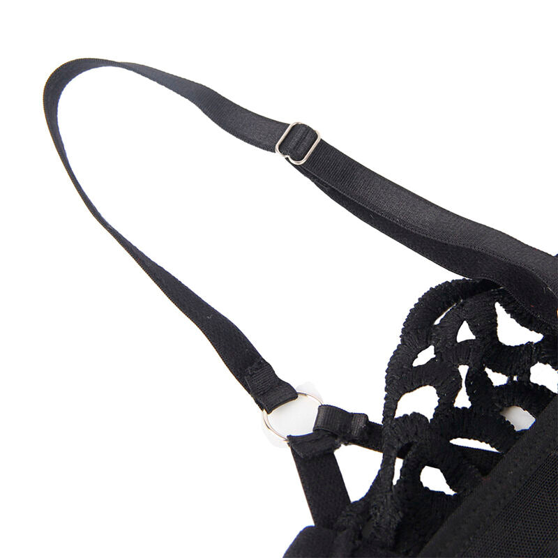 954055 sexy schwarzer Spitzenbody s/m