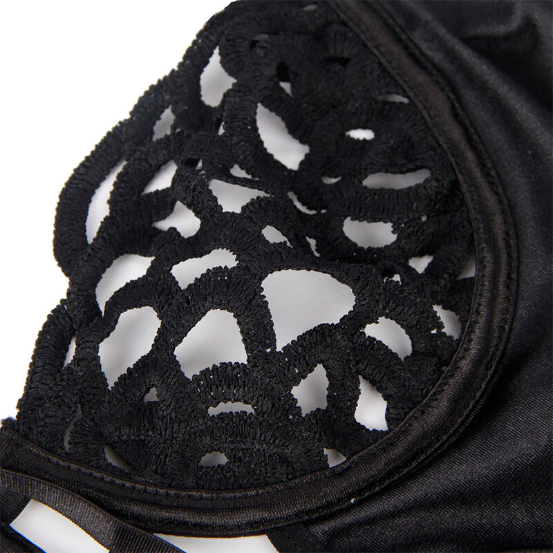954055 sexy schwarzer Spitzenbody s/m
