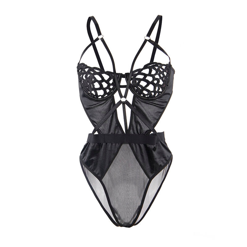 954055 sexy schwarzer Spitzenbody s/m