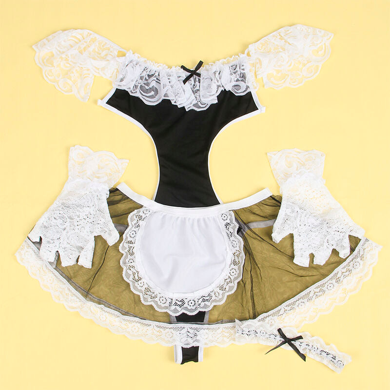 954314 Sexy Damenkostüm Schwarz/Weiß L/XL