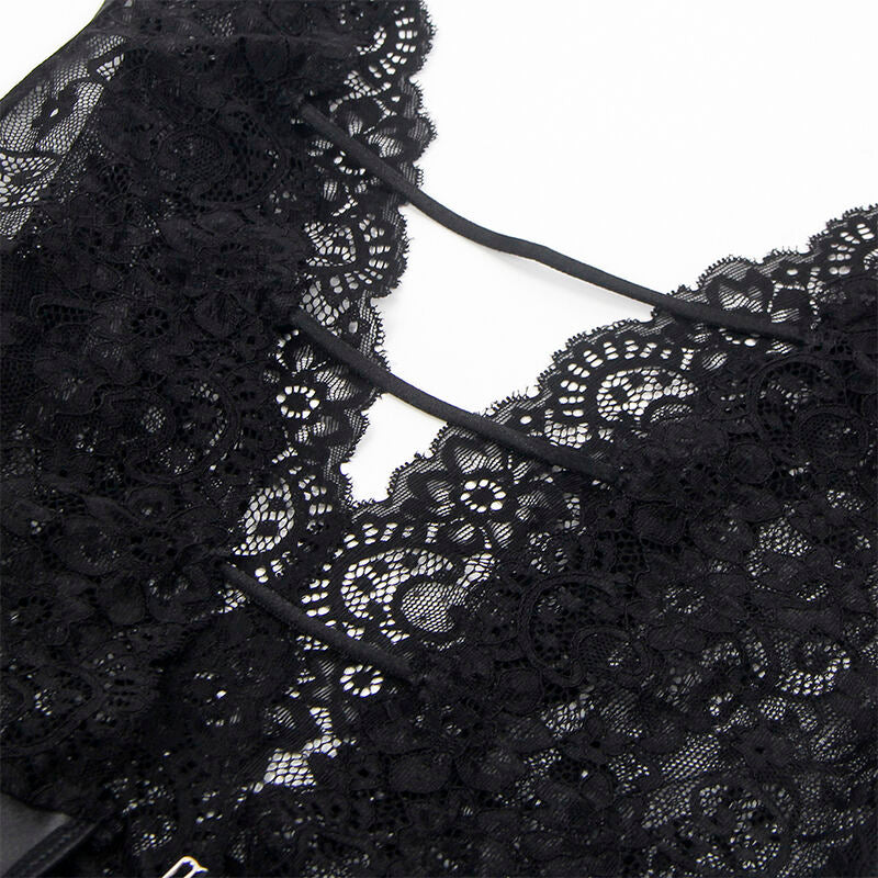 954390 sexy Body mit Strumpfgürtel schwarz l/xl