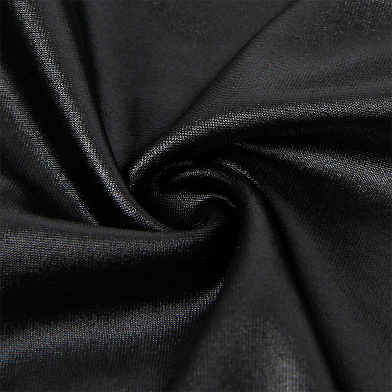 954406 schwarzes Bondagekleid aus Leder s/m