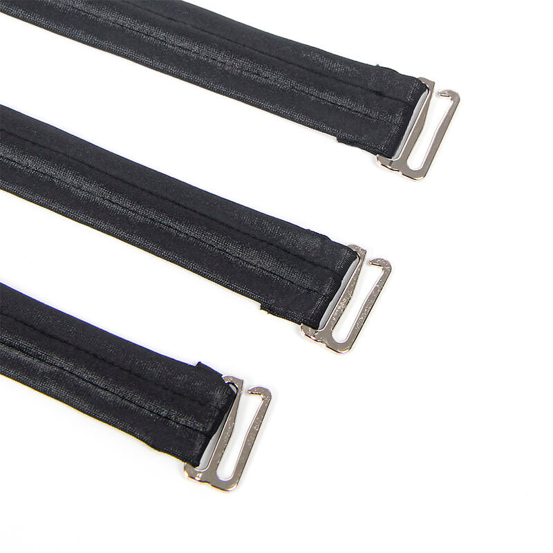 954406 schwarzes Bondagekleid aus Leder s/m