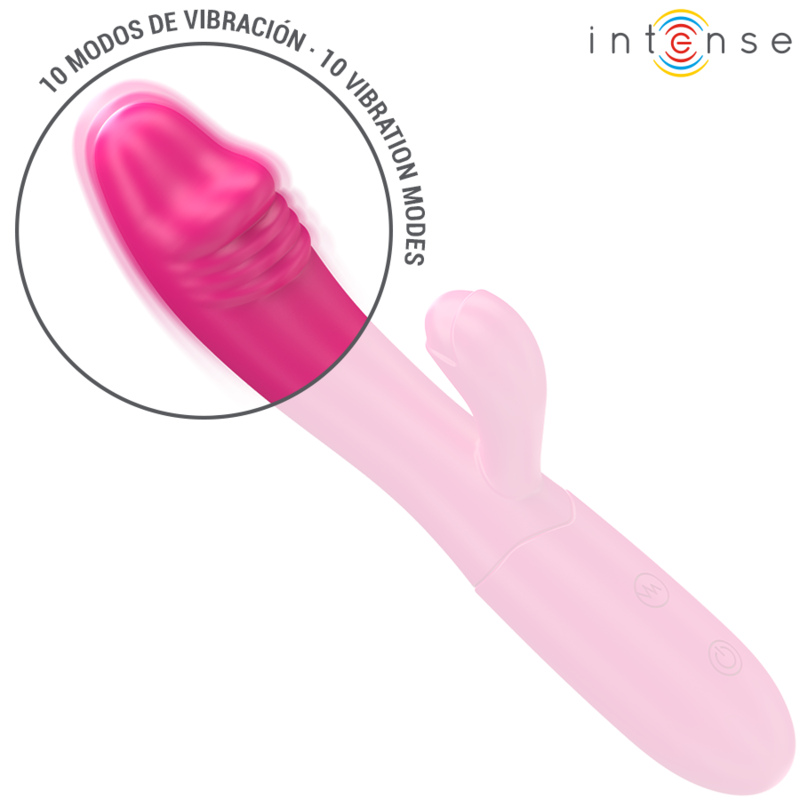 Ivy flexibler Vibrator 10 Vibrationen mit stimulierender Zunge rosa