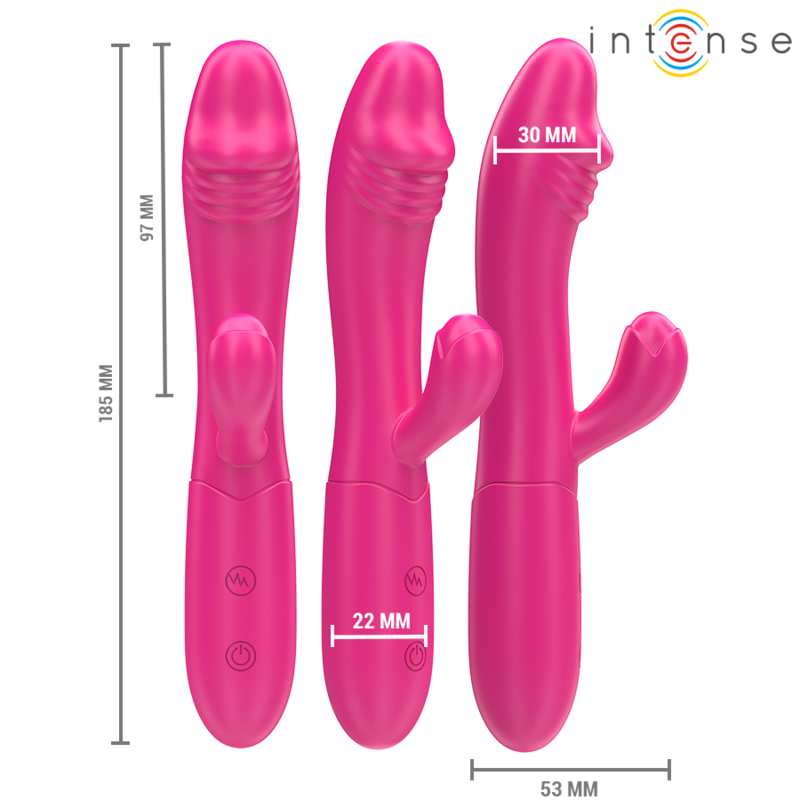 Ivy flexibler Vibrator 10 Vibrationen mit stimulierender Zunge rosa