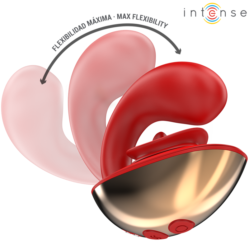 Mariah U-förmiger Vibrator &amp; Stimulator 10 Vibrationen rot