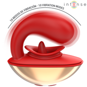Mariah U-förmiger Vibrator &amp; Stimulator 10 Vibrationen rot