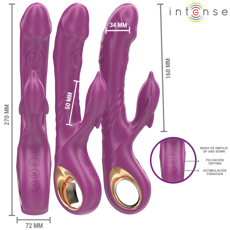 Halle Multifunktionsvibrator mit stimulierender Zunge lila Delfin