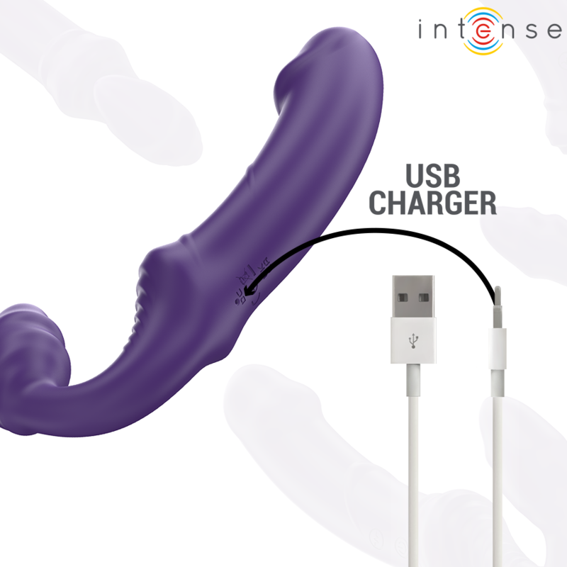 Jill Doppelvibrator 20 cm lila Fernbedienung