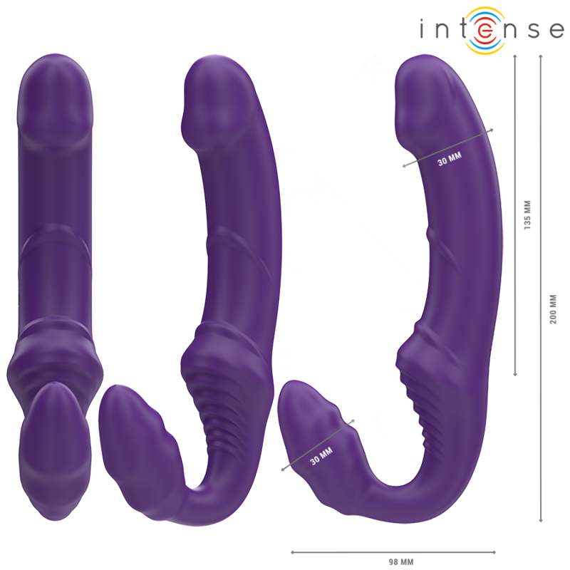 Jill Doppelvibrator 20 cm lila Fernbedienung