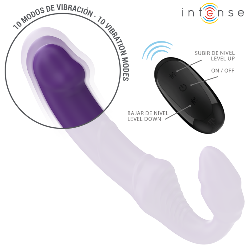 Jill Doppelvibrator 20 cm lila Fernbedienung