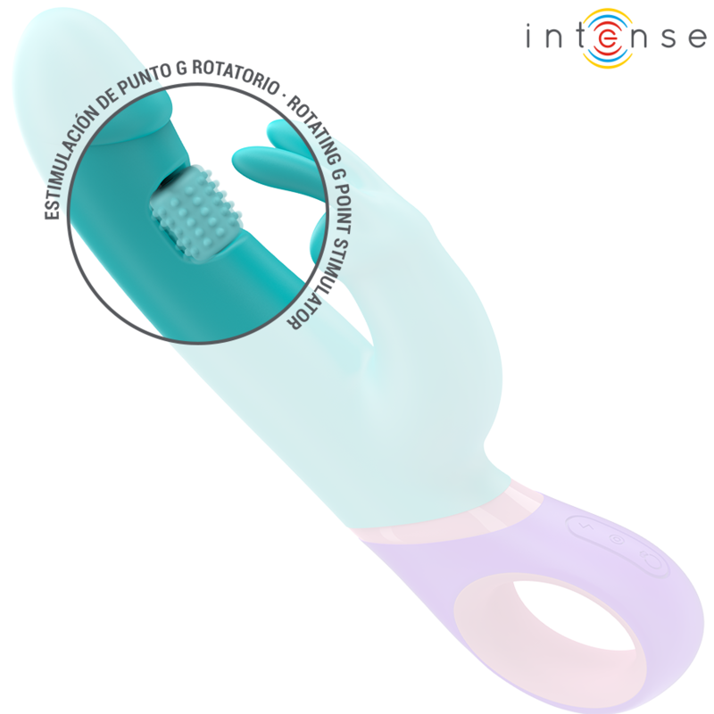 Monica Rabbit-Vibrator mit rotierendem G-Punkt-Stimulator blau