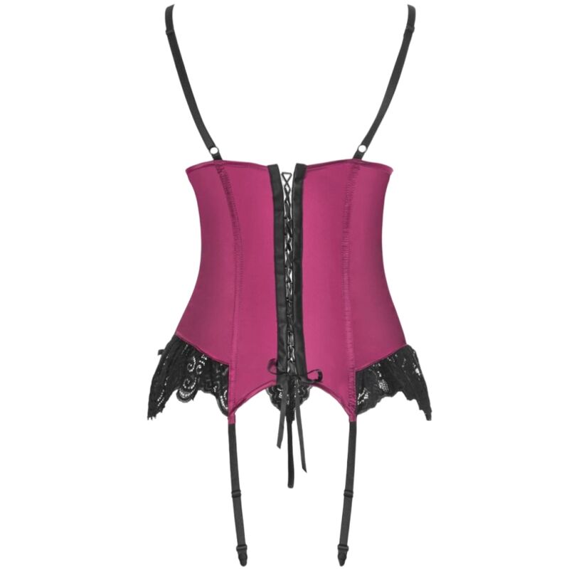 Agrafena cf 90436 Korsett + bordeauxroter Tanga S/M