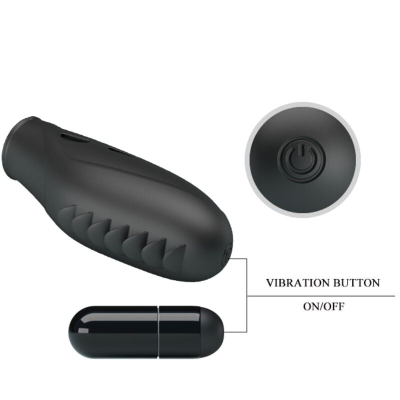 Gilo schwarzer Silikon-Fingervibrator