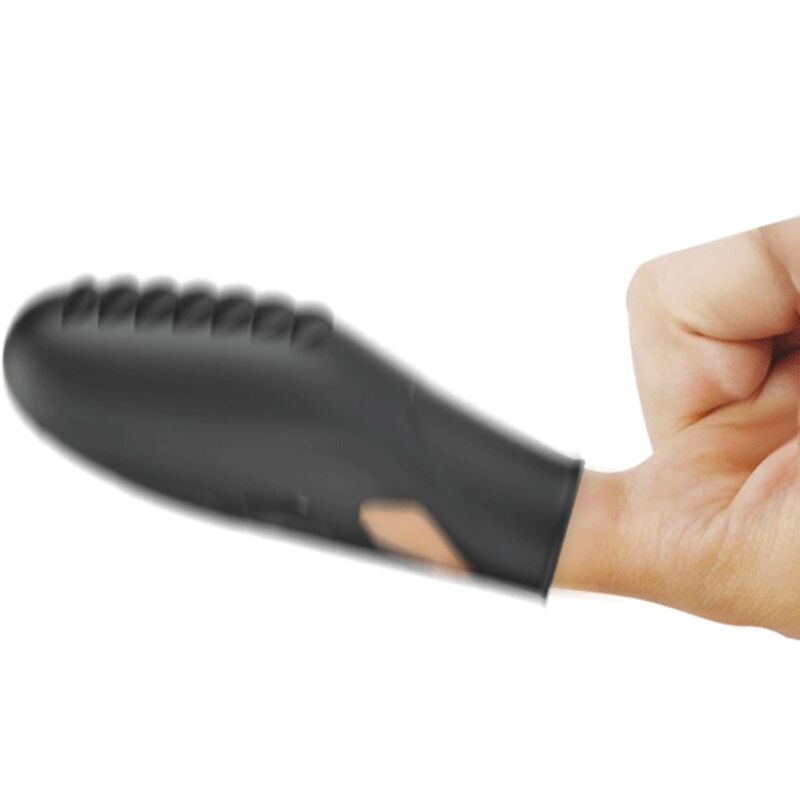 Gilo schwarzer Silikon-Fingervibrator