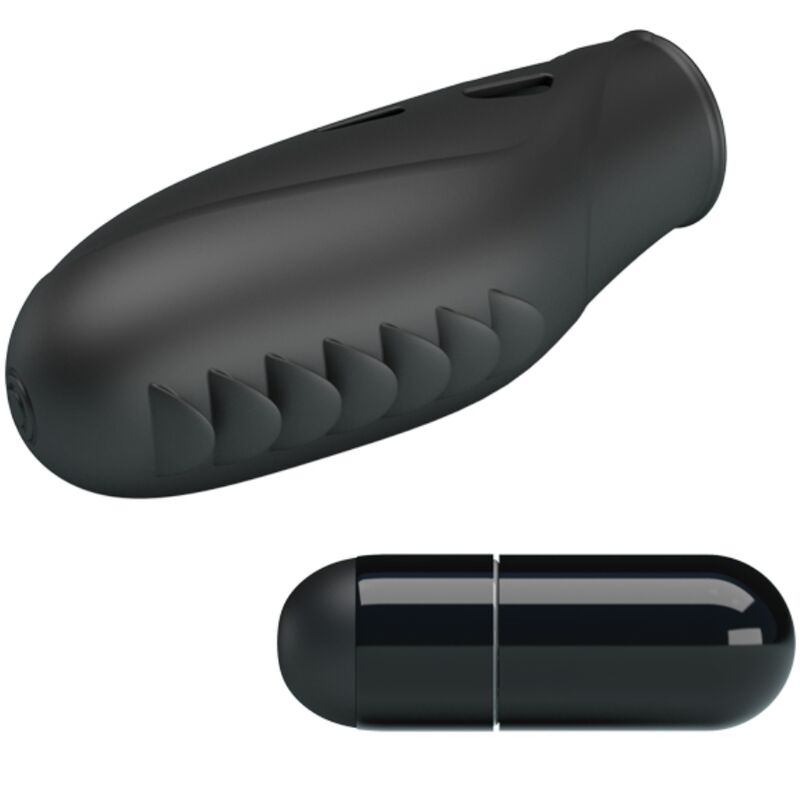 Gilo schwarzer Silikon-Fingervibrator