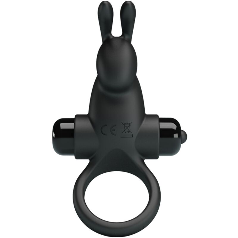 Vibrationsring + Rabbit Klitorisstimulator 10 Vibrationen schwarz