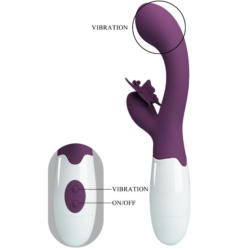 Butterfly Kiss Rabbit Vibrator und G-Punkt-Stimulator Lila