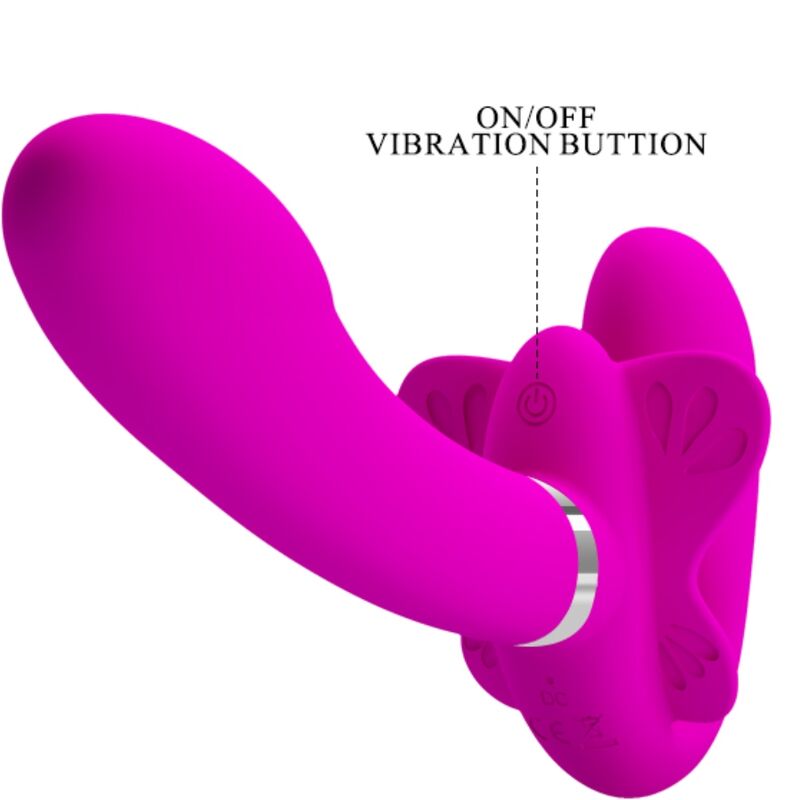 Doppelter Umschnallvibrator Valerie 12 Vibrationen lila