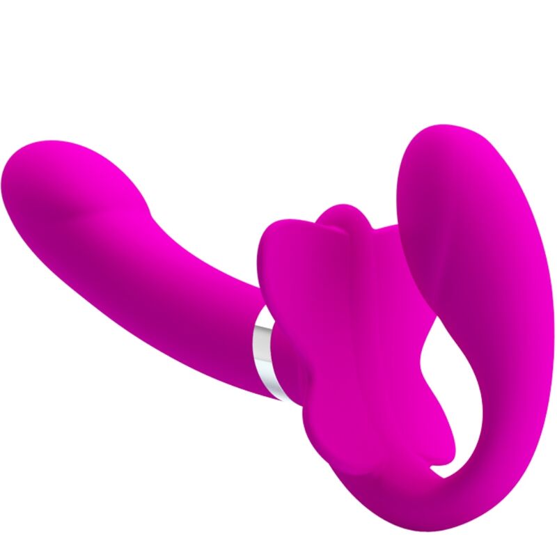Doppelter Umschnallvibrator Valerie 12 Vibrationen lila