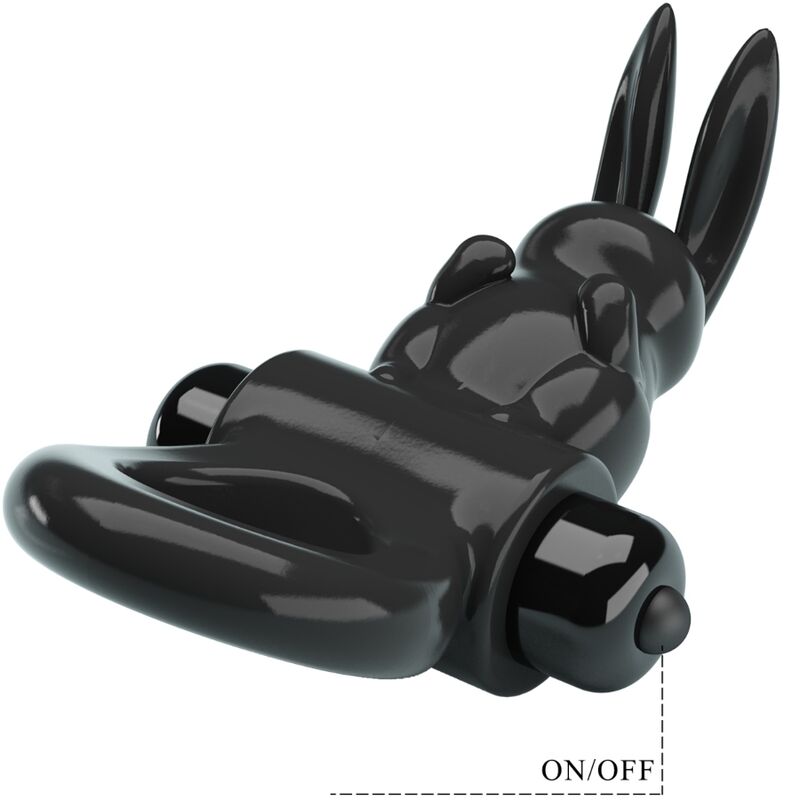 Aufregender Rabbit-Vibrationsring 10 Vibrationen schwarz