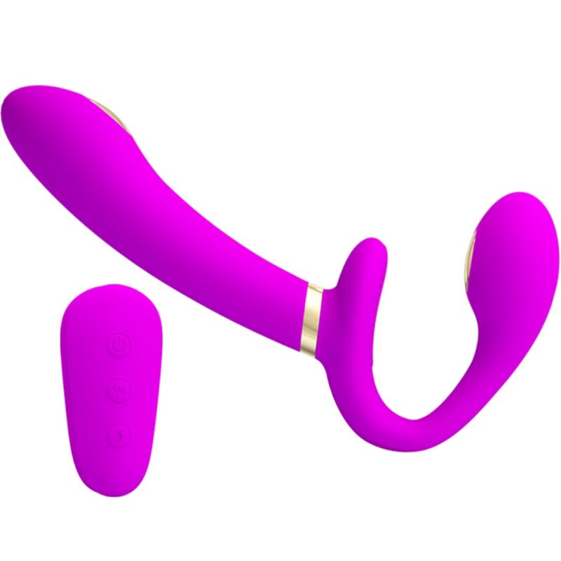 Thunderbird Doppel-Umschnallvibrator mit Fernbedienung Lila