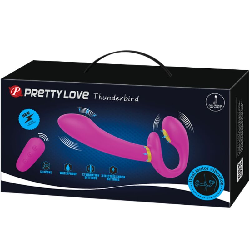Thunderbird Doppel-Umschnallvibrator mit Fernbedienung Lila